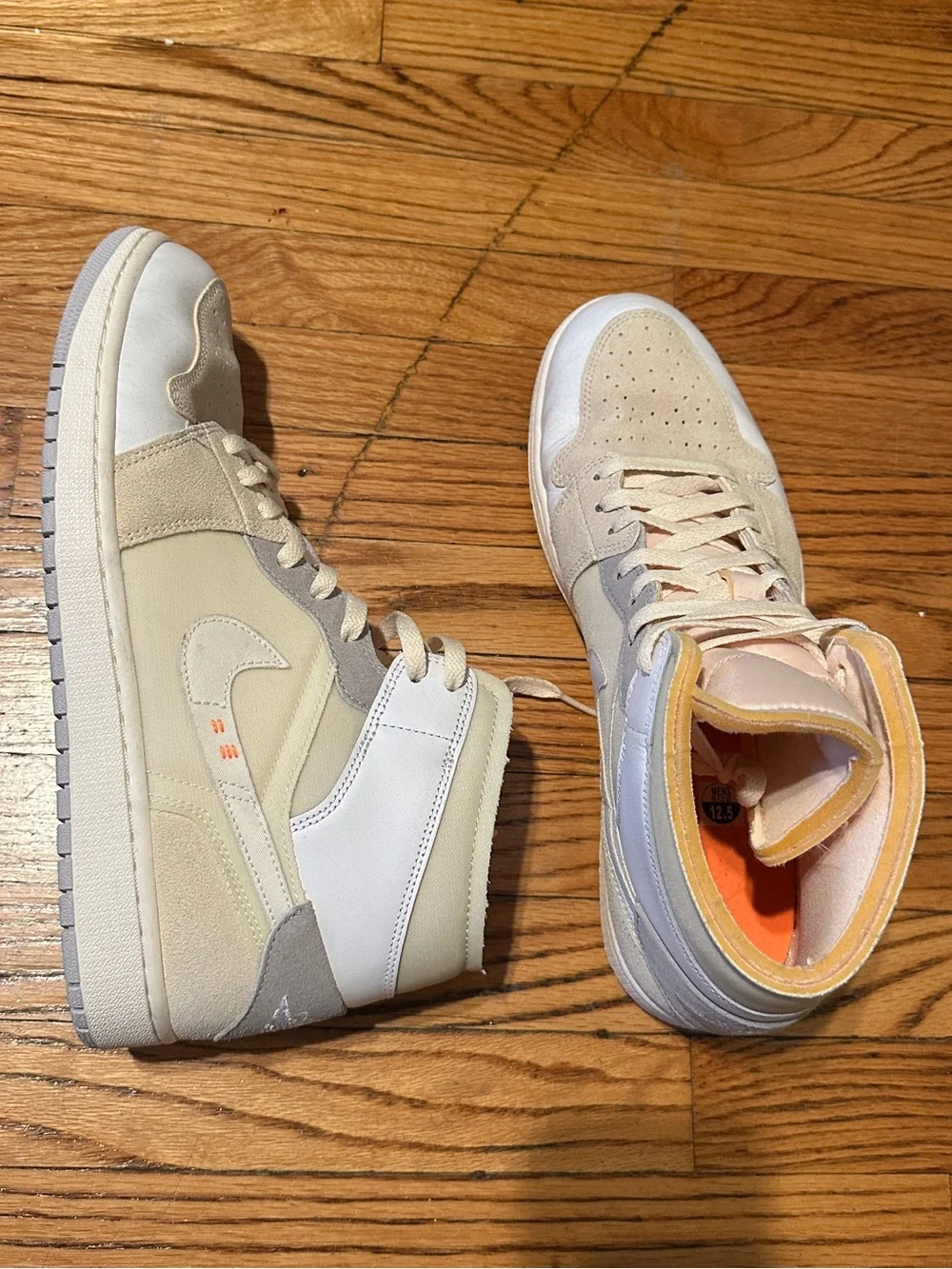 Jordan 1 Mid Off White Cream Sneakers